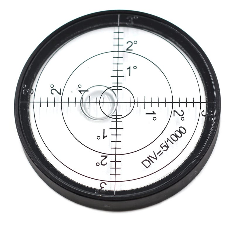 Chiloskit Bullseye Bubble Level Leveler Tool, Aluminium Case Precision Round Spirit Horizontal Campers Leveling Circular level for DIYer and Industrial, Ã˜2.4",Accuracy 15'/2